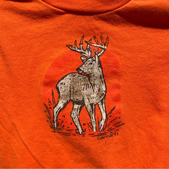 Carhartt Orange Kids Bodysuit with Deer Print - Picture 2 of 5